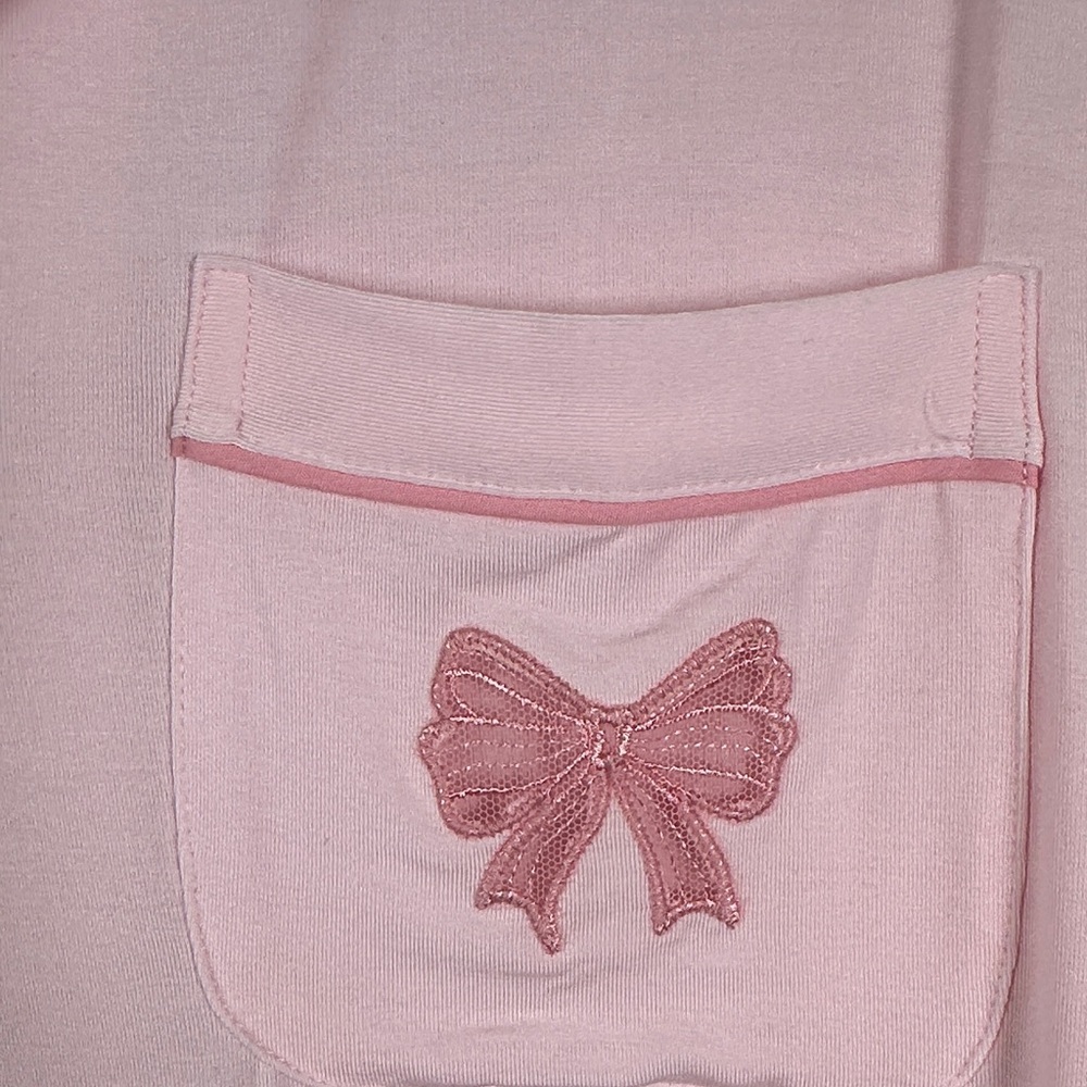 NWT Victoria’s Secret SoSoft Modal Pajama Set Pink Bow Long Sleeve Size L - Picture 7 of 15